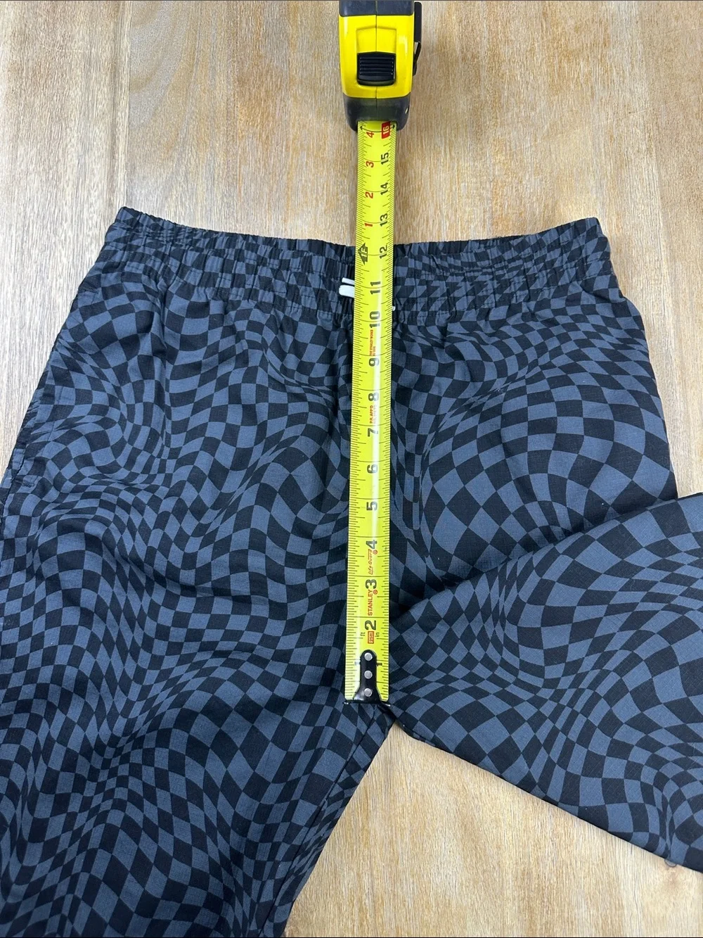 Converse Boys Black and Gray Optical Check Drawstring Shorts